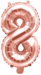  8'' számú fólia lufi, 35 cm, rózsaszín arany (FB10M-8-019R)