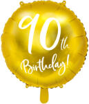  Fólia lufi 90. születésnapja, arany, 45 cm (FB24M-90-019)