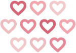  Italcímkék Szívek, 6, 5x6 cm, mix (1 pkt / 10 db. ) (WSZ10)