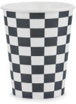  Poharak Kockás zászló, 220 ml, mix (1 pkt / 6 db. ) (KPP74-EU3)
