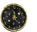  Papírtányérok Óra, 18 cm, mix (1 pkt / 6 db. ) (TPP84)