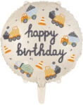  Fólia ballon Építőipari járművek, 45 cm, mix (FB213)