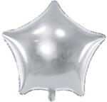  Fóliás Balloon Star, 48cm, ezüst (FB3M-018)