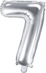  7'' számú fólia lufi, 35 cm, ezüst (FB10M-7-018)
