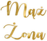  Üvegmatricák ''Mąż i Żona'', arany (1 pkt / 2 db. ) (NK1-019)