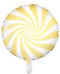  Candy fólia lufi, 35 cm, világos sárga (FB20P-084J)