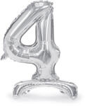  Álló fólia lufi ''4'' számú, 70cm, ezüst (FB102M-4-018)