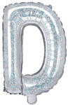  Fólia lufi betű ''D'', 35 cm, holografikus (FB2H-D-018)