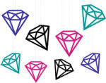  Dekorációk Gyémántok, mix (1 db / 8 db. ) (DWD1)
