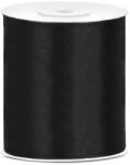  Szaténszalag, fekete, 100mm/25m (1 db / 25 lm) (TS100-010)