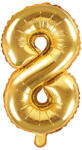  8'' számú fóliás léggömb, 35 cm, arany (FB10M-8-019)