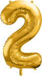  2'' számú fóliás léggömb, 86 cm, arany (FB1M-2-019)