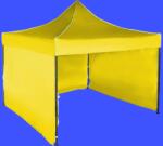 Expodom Gyorsan összecsukható sátor 3x3 m - acél, Sárga, 3 oldalfal