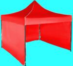 Expodom Gyorsan összecsukható sátor 3x3 m - acél, Piros, 3 oldalfal