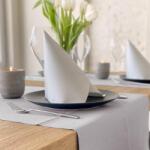 Pack Service textilhatású egyszínű szalvéta 40x40 cm 50 lap/csomag - halványszürke