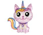 Flexmetal Balon din folie pisică - Unicorn, roz