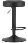 FDY Scaun Bar Roffas Piele Ecologica Negru, Baza Neagra