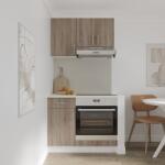 haaus Set Bucatarie Karo V1, Stejar Sonoma Inchis/Alb, Blat Thermo 28 mm, L 100 cm (919535)