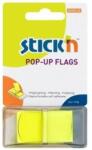 Hopax Film index autoadeziv 45 x 25mm, 50 file/set, cu dispenser, Stick'n Pop-up - galben (HO-26010)