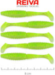 Reiva Zander Power Shad 8cm 5db/cs (Flash Chartreuse) (9901-842)
