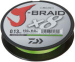 Daiwa J-Braid X8 chartreuse, 0.13mm, 8.00kg, 300m (12750-113)