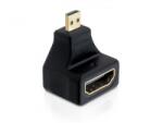 Delock Adaptor de mare viteză HDMI - micro D de sex masculin la A de sex feminin, rotit