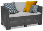 Leziter City 2 üléses kerti kanapé grafit (LBIC2K-GRA)