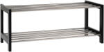House Nordic Padova cipőtartó fekete fa 2 polc in steel 78x34 cm (4291095)