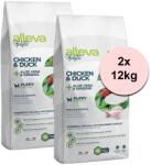 Alleva HOLISTIC kutyakölyök és junior maxi csirke 2 x 12 kg