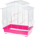 INTER-ZOO Pet Products IZA III króm - madárkalitka - 58, 5 x 38 x 65 cm RÓZSASZÍN