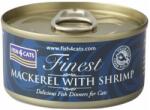 Fish4Dogs Fish4cats Finest Makréla és Garnélarák 12 x 70 g