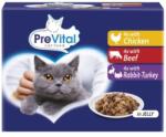 PreVital Cat csirke/marha/nyúl-pulyka zselé 48 x 100 g