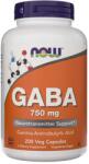 NOW GABA 750 mg - 200 capsule vegetariene
