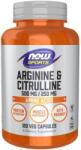 NOW Arginină și citrulină - 120 capsule