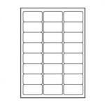 Logo Logós címkék 68mm x 36mm, A4, matt, fehér, 24 címke, 140g/m2, 25 darabos csomag, tintasugaras és lézernyomtatókhoz