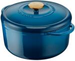 Tefal Pierre Gagnaire tigaie din otel turnat, diametru 29 cm, 7, 4 l, inductie, capac special pentru condens, stocare a caldurii, fierbere, gatire delicata, caramelizare, patrimoniu, albastru alpin (E261050