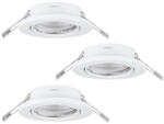 EGLO Süllyesztett lámpa keret, 3 darabos - Agulo Eglo 75674, 3xGU10 foglalattal, 220-240 V, IP20/IP23 (75674)