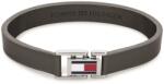 Tommy Hilfiger Szürke bőr karkötő acél csattal 2790428