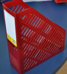 KEJEA Suport vertical plastic pentru cataloage, 75mm, KEJEA - rosu (KJ-K-100-RE) - vexio