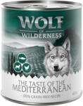 Wolf of Wilderness 24x800g Wolf of Wilderness Adult 'Triple Taste' Mediterranean - bárány, csirke, pisztráng nedves kutyatáp