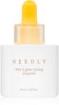 NEEDLY Vita C Glow Toning Ampoule bőrélénkítő szérum C-vitaminnal az élénk és kisimított arcbőrért 30 ml