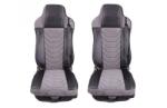  Teherautó üléshuzat-készlet, kompatibilis a MAN TGX EURO 6 2007-> modellekkel, öko bőr bársonnyal, fekete és szürke