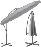 FunFit prémium dönthető kerti Napernyő acél vázzal és hajtókarral 3, 5m - szürke (3054)