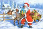Castorland Puzzle-carte poştală Castorland din 24 piese - Renii lui Moș Crăciun (KAR-024009) Puzzle