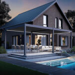  SUN DELUX Motoros 3, 6x7, 2 m antracit terasz pergola