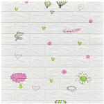 SDEPOT 50 db SDEPOT® tapéta csempe készlet, 3 mm vastag, 70x77 cm méretek, téglautánzat, gyerekszobába alkalmas modell (SET50_TAPET_57_COPII)