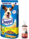 Chappi CHAPPI 9kg - száraz kutyatáp baromfival és zöldségekkel + Lab-V lazacolaj 100% Minden korosztályú kutyáknak és macskáknak 1000 ml hidegen sajtolva