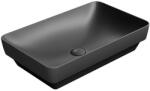 SAPHO GSI Pura pultra helyezhető kerámia mosdó 60x38 cm, matt fekete 883726 (883726)
