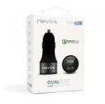 Nevox CC-1679 Autós USB Type-A + Type-C töltő 63W Fekete (CC-1679)