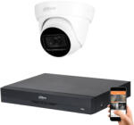DAHUA 1 dome kamerás 8MP 4K kamera rendszer szett 30 méter éjjellátással (HAC-DOME-30M-8MP-1)